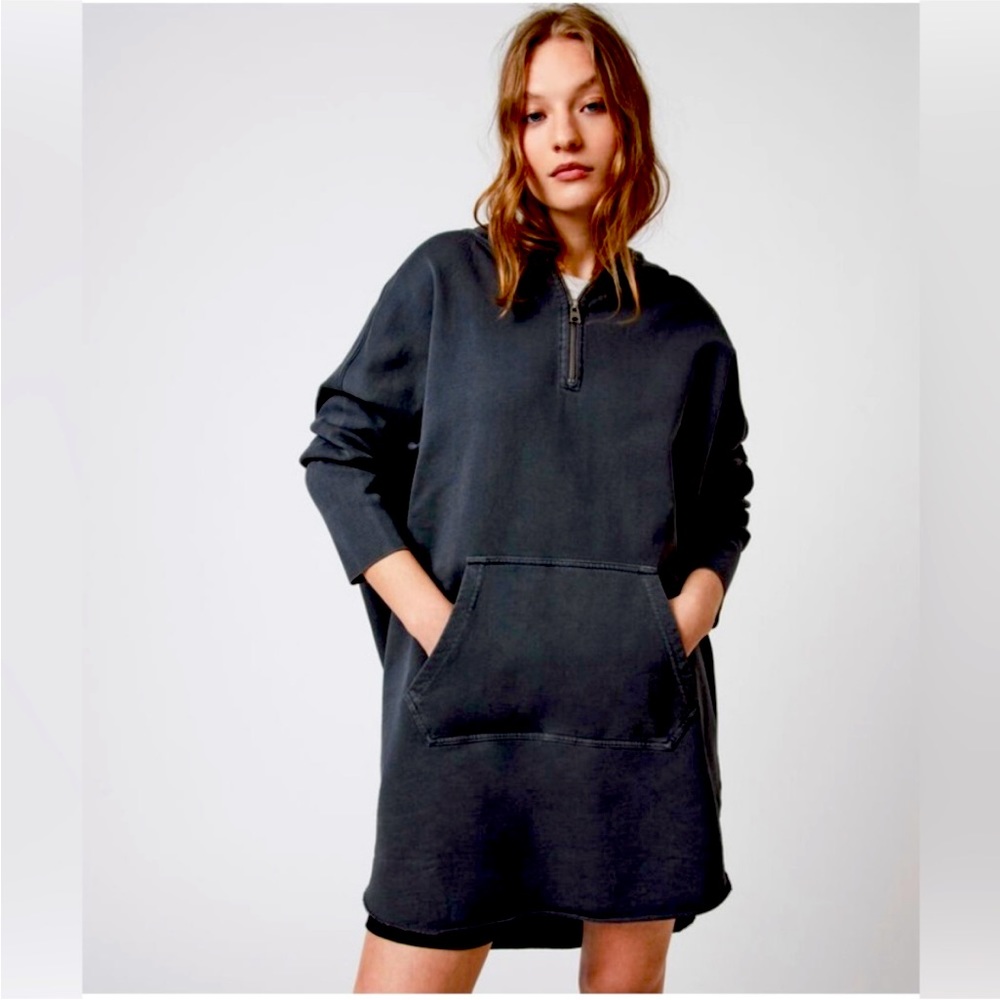 ALLSAINTS Xonda Hoody Dress in Black size small